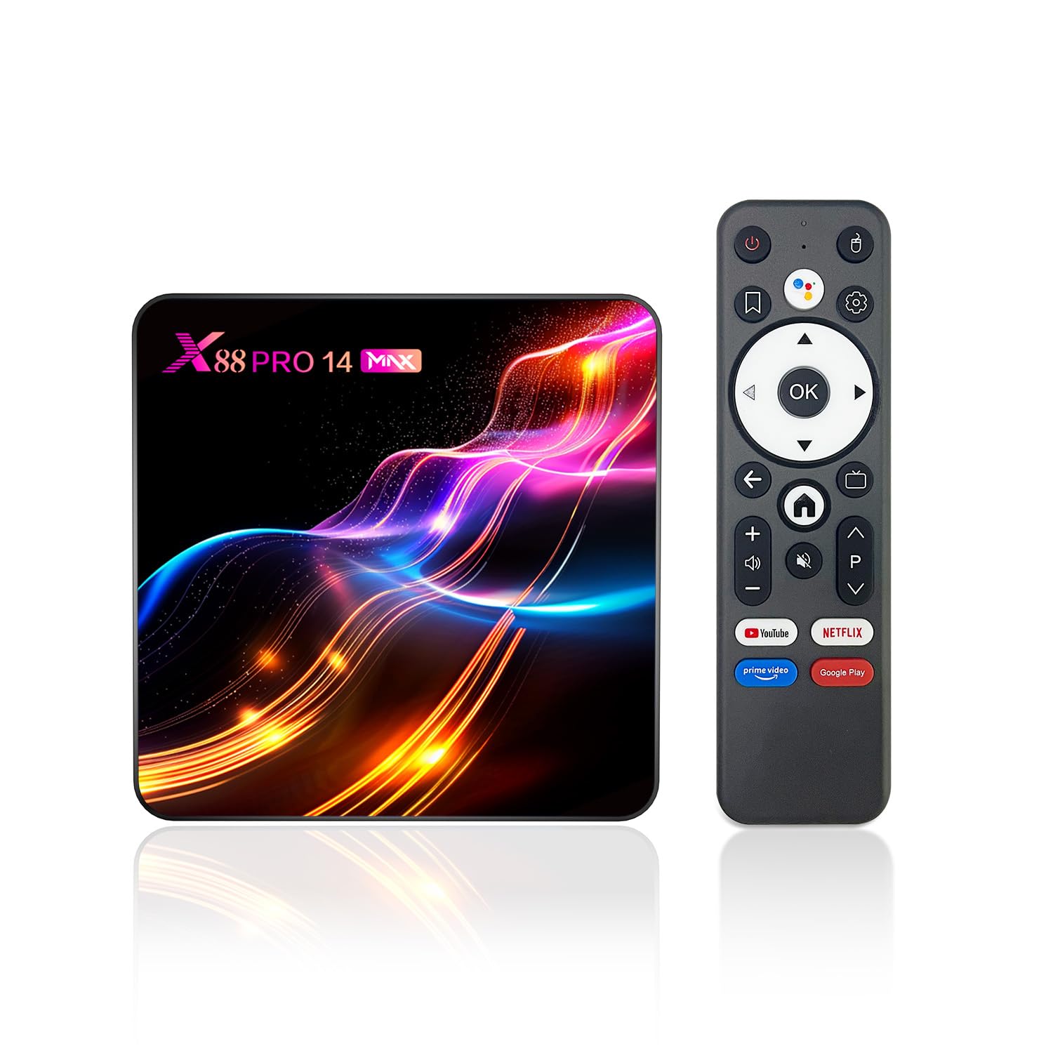 RUPA Android TV Box 14.0, 2026 8K Android Box con RAM 4G ROM 32G Rockchip RK3528 WiFi6 Enternet 10/100M Bluetooth 5.0 HDR10 HDMI2.1 3D HD Smart TV Box Media Streaming Clients X88 PRO14 MAX