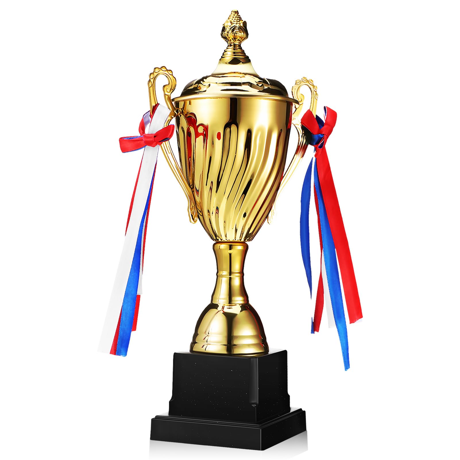 WOONEKY Copa Grande de Metal para Deportivas Premios de Fútbol y Baloncesto con Base Estable y Diseño Elegante