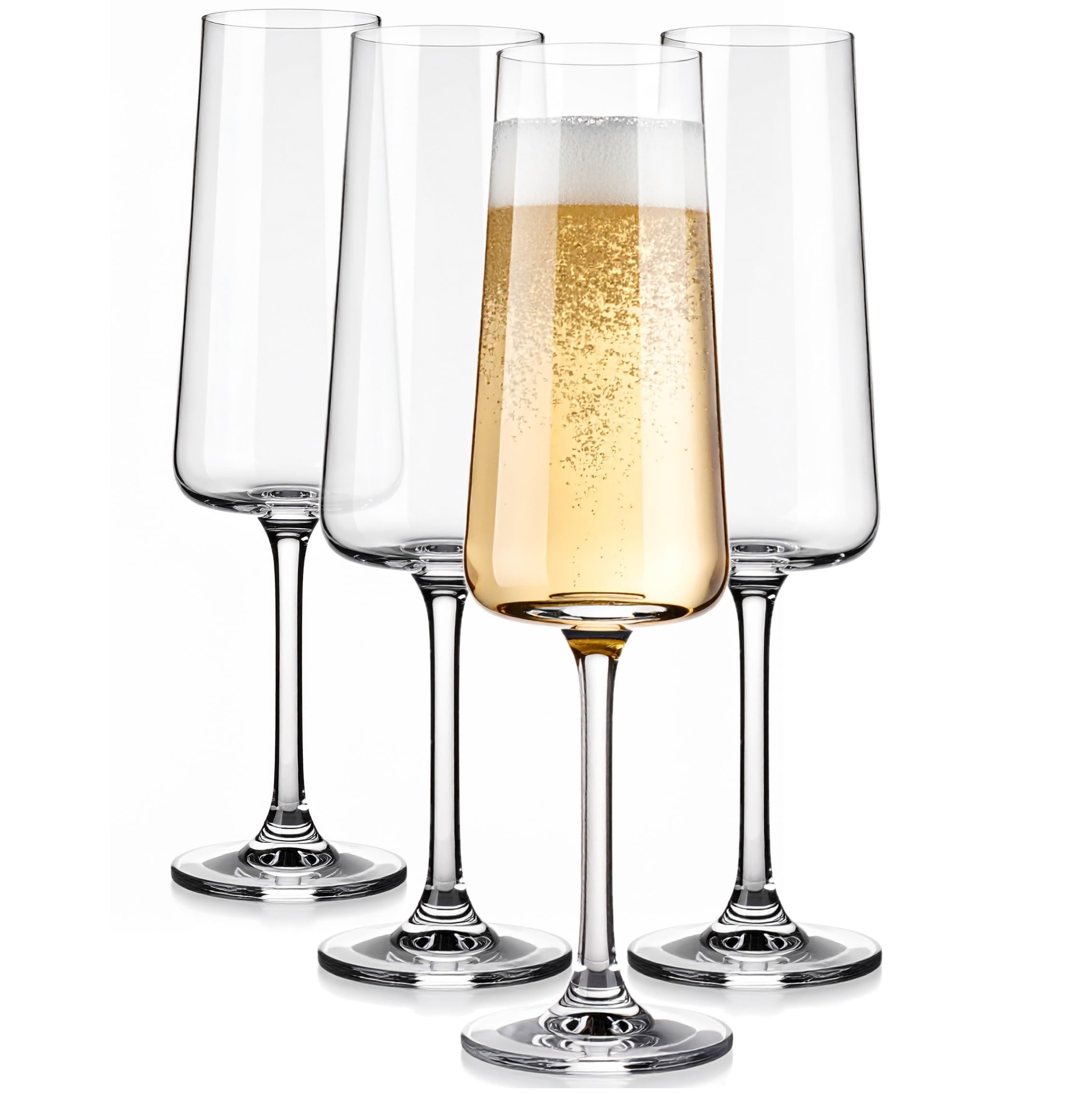 Glasmark KROSNO 1992 Set of 4 Champagne Flutes 195ml Glass Champagne Flutes