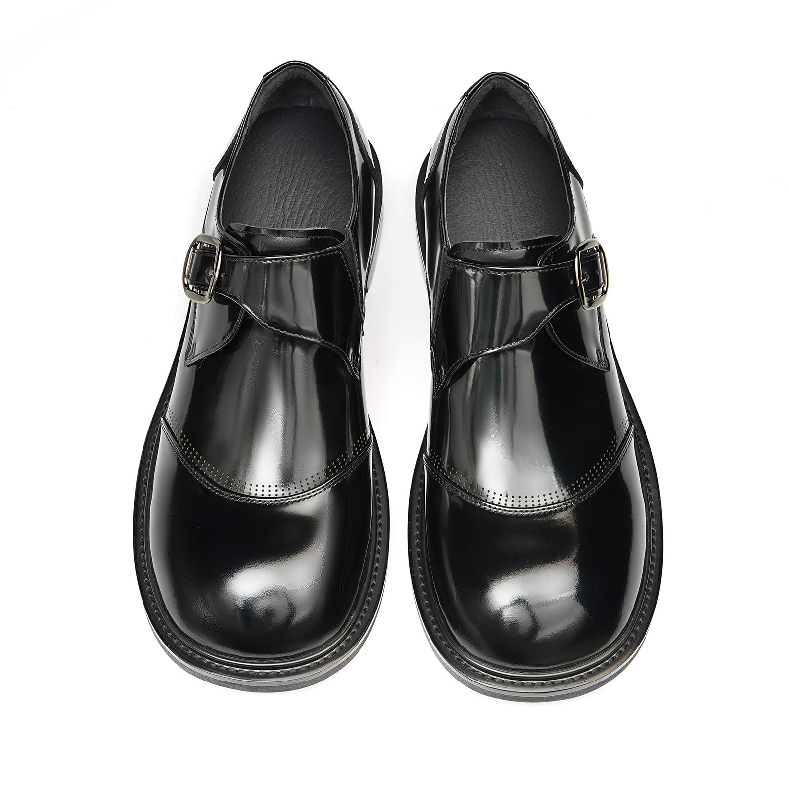 Herren Business Freizeit Mönch Schuhe Schnalle Formelle Lederschuhe