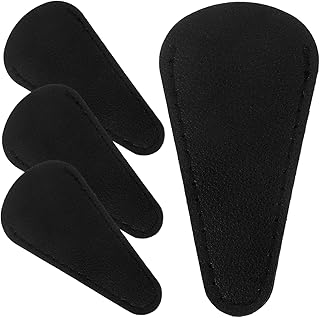 iplusmile Fundas Protectoras Para Tijeras Piel Sintética 4 Unidades Portátiles Protección De Puntas Uso Multiusos Para Costura y Bordado Color Negro