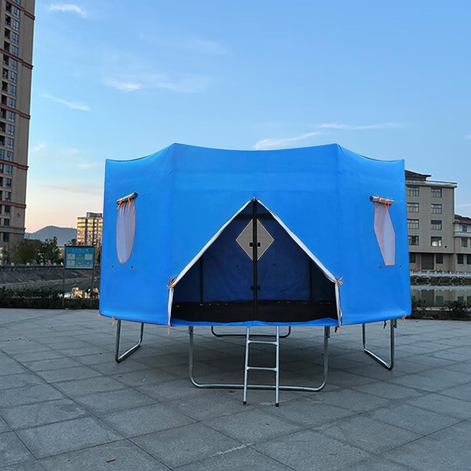 di trampolino - Coperchio tonalità pieghevole a 8 poli, baldacchino top a prova di sole, accessorio resistente all'umidità | per top di trampolino protettivo all'aperto per bambini Sports