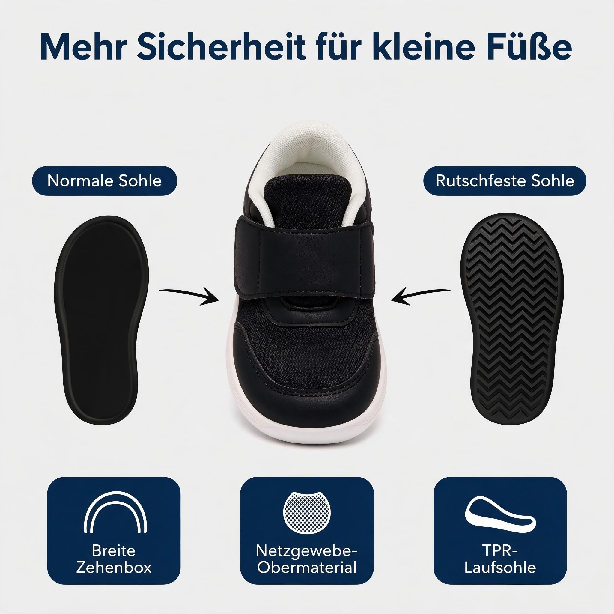 Scarpe da ginnastica unisex per bambini, con punta larga, leggere, antiscivolo, comode, minimaliste, per camminare all'aperto, per ragazzi e ragazze