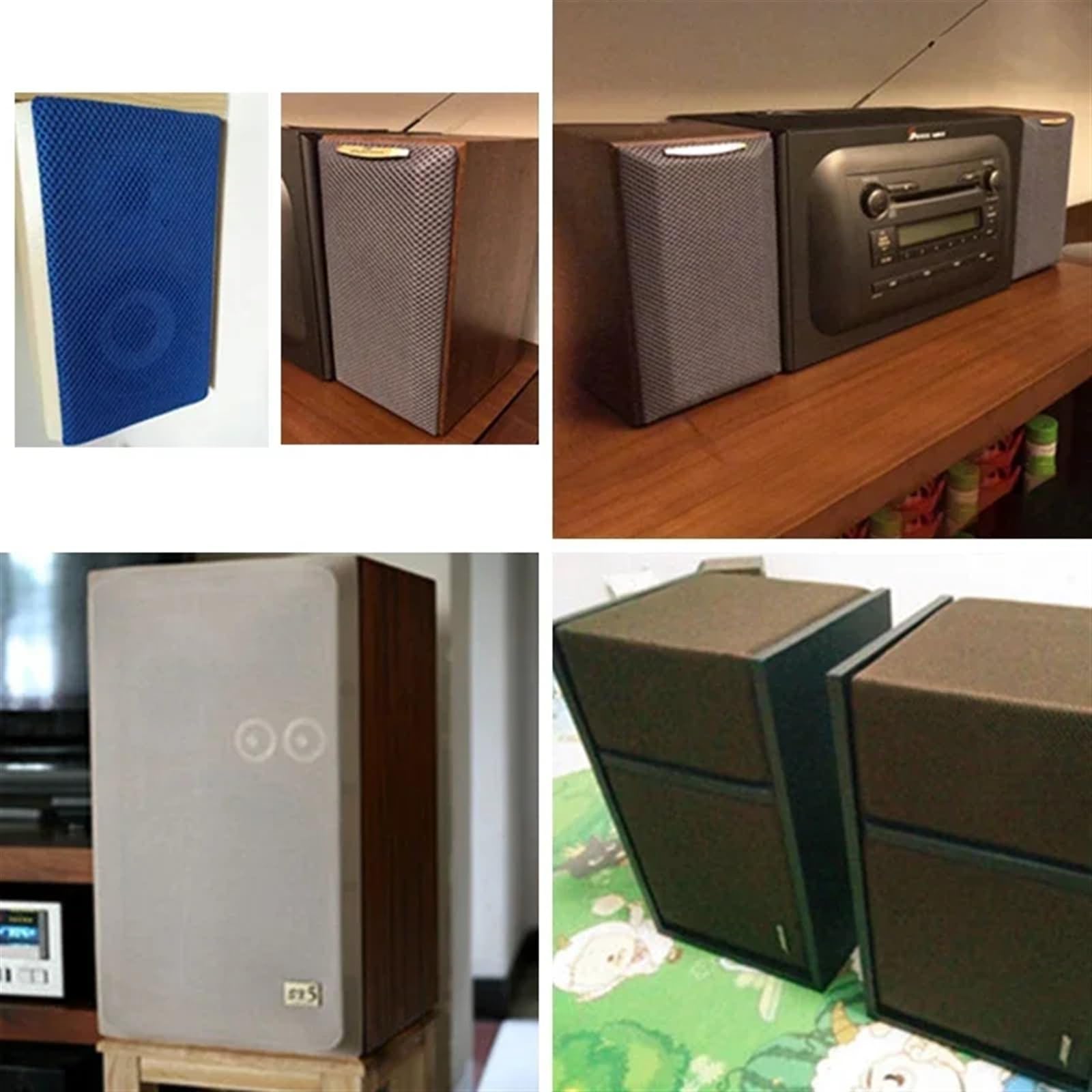 Tela de malla para rejilla de altavoz, Rejilla de tela for altavoz estéreo, transpirable, 3D, 160 x 200 cm/160 45 cm, TJ8690(9 navy blue,160x45cm)