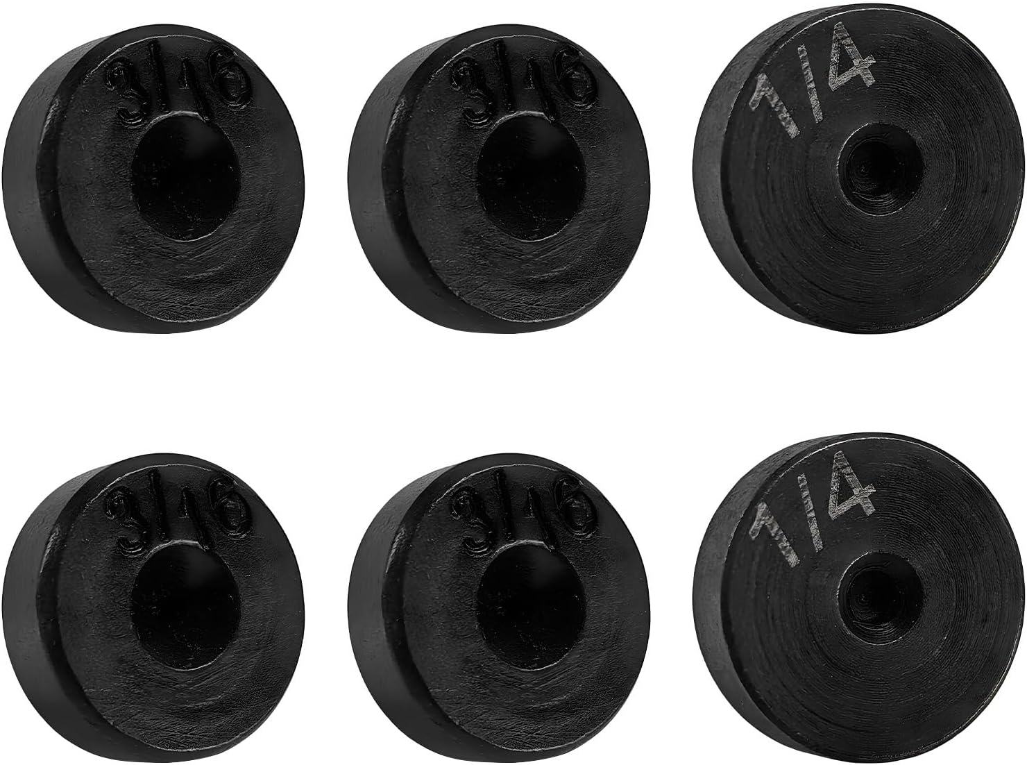 6 PCS Brake Line Flaring Tool Kit, 3/16" & 1/4" Professional Steel Flaring Adapters Replacement, Automotive Double Flare Tool Adapter for Brake Lines Copper Pipes Fuel Lines