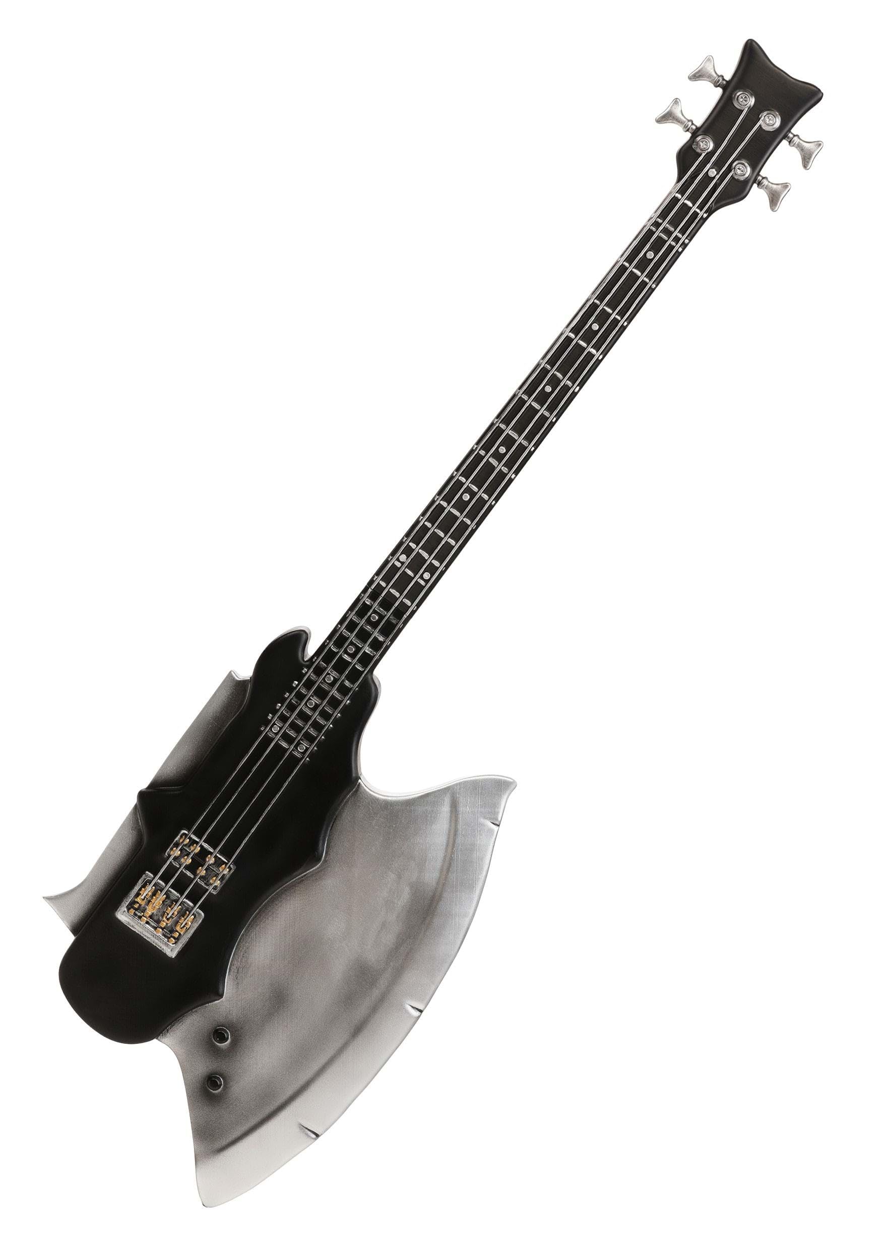Kiss Gene Simmons Axe Guitar Prop for Adults Rock and Roll Halloween Costume Accessory, Black, Standard