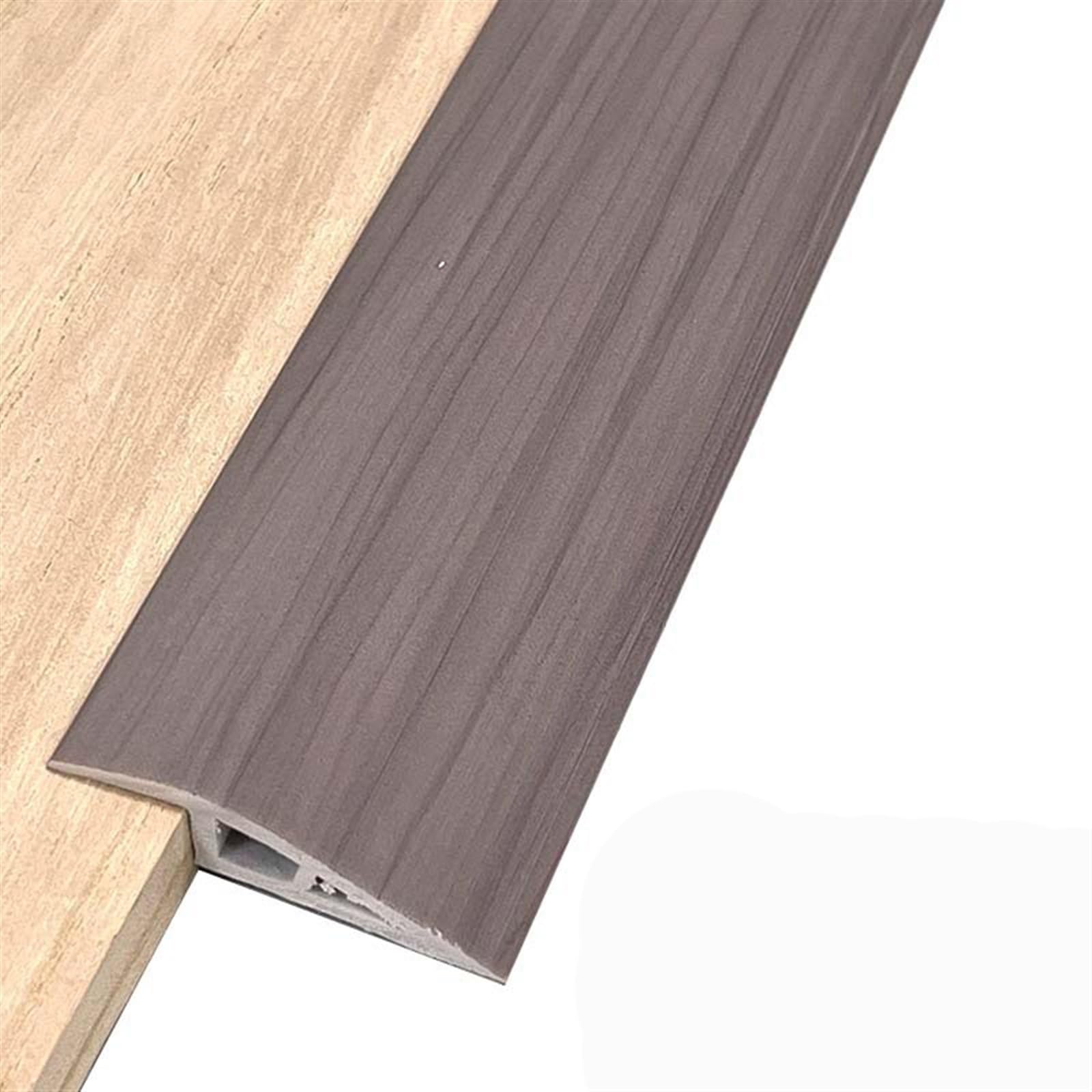 Frzxbkw Gray Wood Grain 3M/10Ft Rubber Threshold Ramp, Self Adhesive Door Floor Transition Strip, Flooring Threshold Ramp Reducer, Door Strip Trim Bar, Suitable For Threshold Height Less Than 7-20Mm