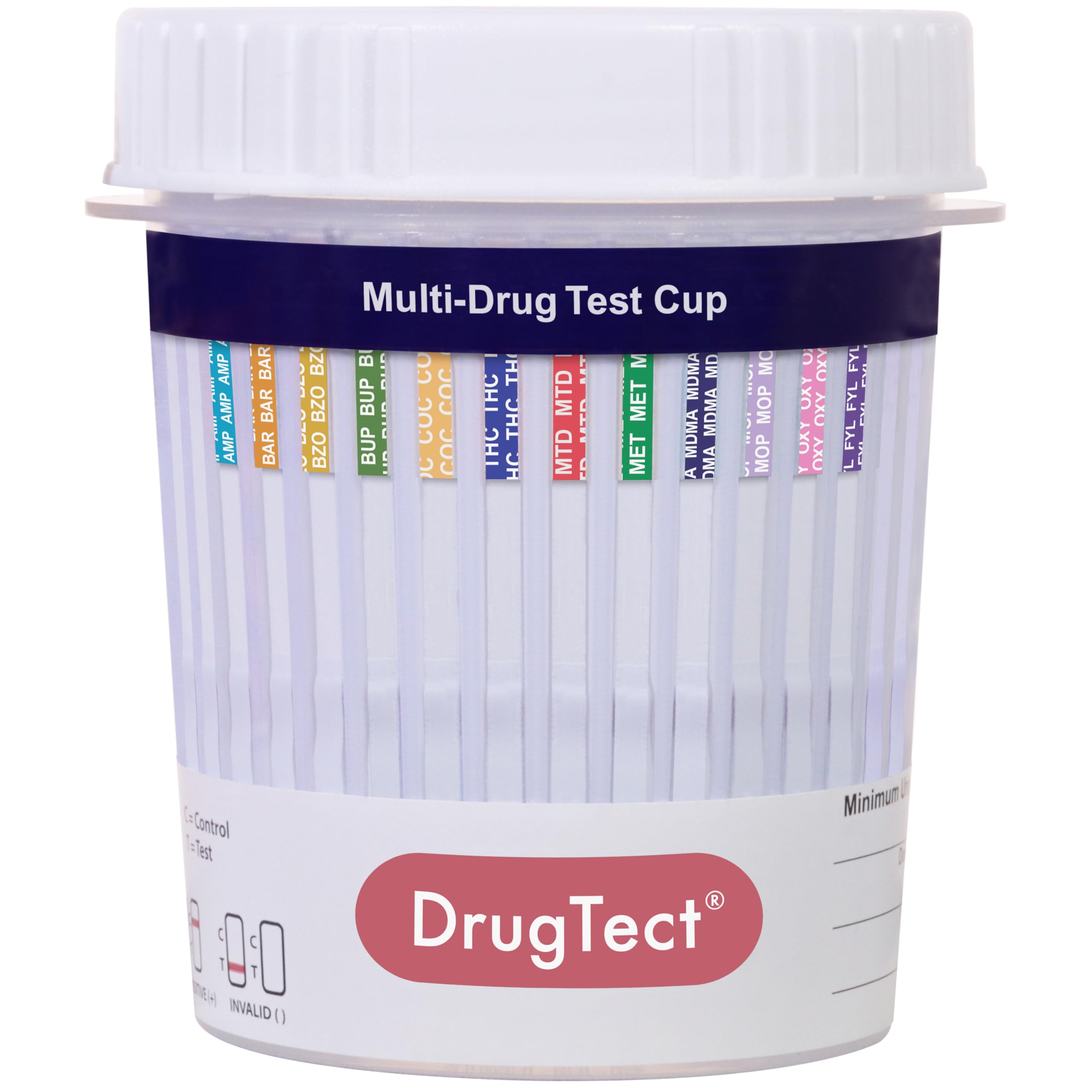 DrugTect Multi-Drug Test Cup 25-Pack with Fentanyl
