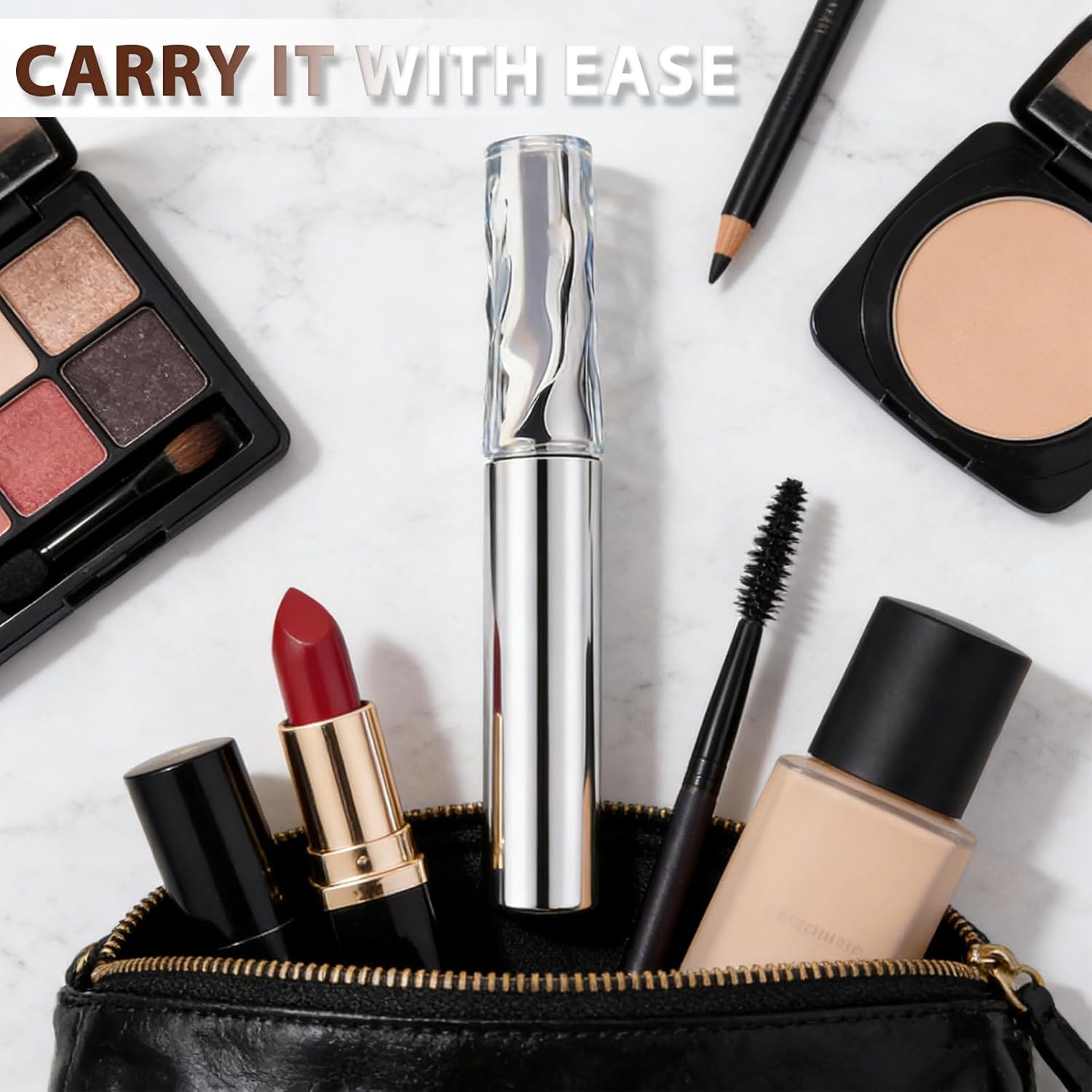 2Pcs Tubing Mascara, Waterprooflong Curling Mascara, Eyelash Primer,Tubular Eyelash Primer,Waterprooflong Curling Mascara,Natural And Non-Smudged, Waterproof Long Wear - Image 7