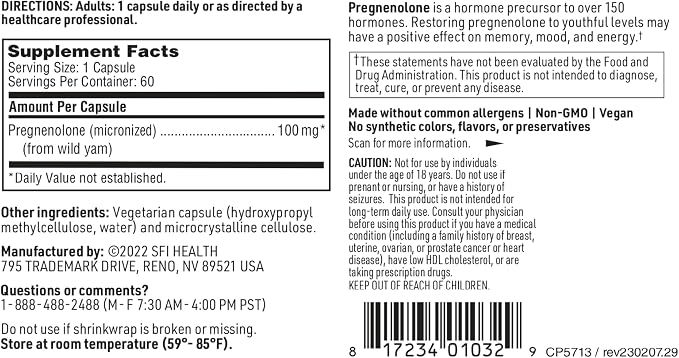 Pregnenolone 100 mg