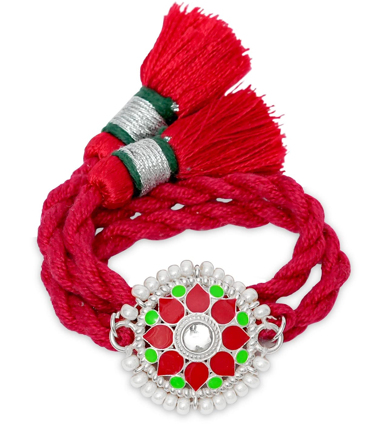 See full amazon price history chart for MEENAKARI HERITAGE JEWELLERY 925 Sterling Silver Kundan Rakhi Set For Men with Roli, Chawal & Rakshabandhan Greeting Card MEENAKARI HERITAGE JEWELLERY 925 Sterling Silver Kundan Rakhi Set For Men with Roli, Chawal & Rakshabandhan Greeting Card (B0B4J7P1KJ) Amazon Price History, Amazon Price Tracker