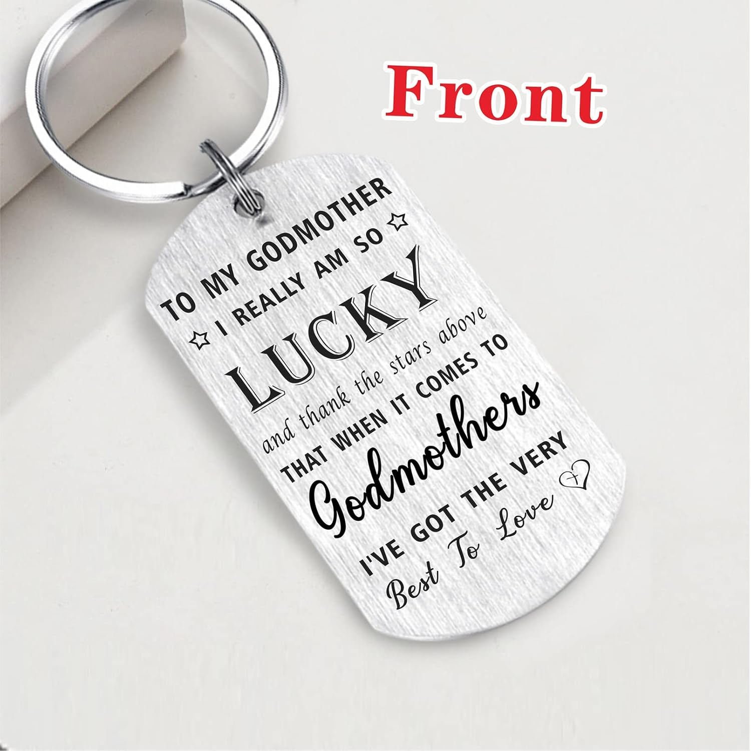 Resdink Godmother Keychain Gifts from Godchild, Funny Fairy Godmother Birthday Mothers Day Chrismtas Easter Keychain for Women - Image 3