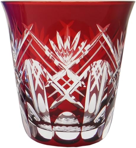 Miniatura 4 de Edo Kiriko KY-33-44 pares de vasos de vidrio Shochu (viene en una caja de presentación), apilable Kenia (par), capacidad aproximadamente 9.8 onzas