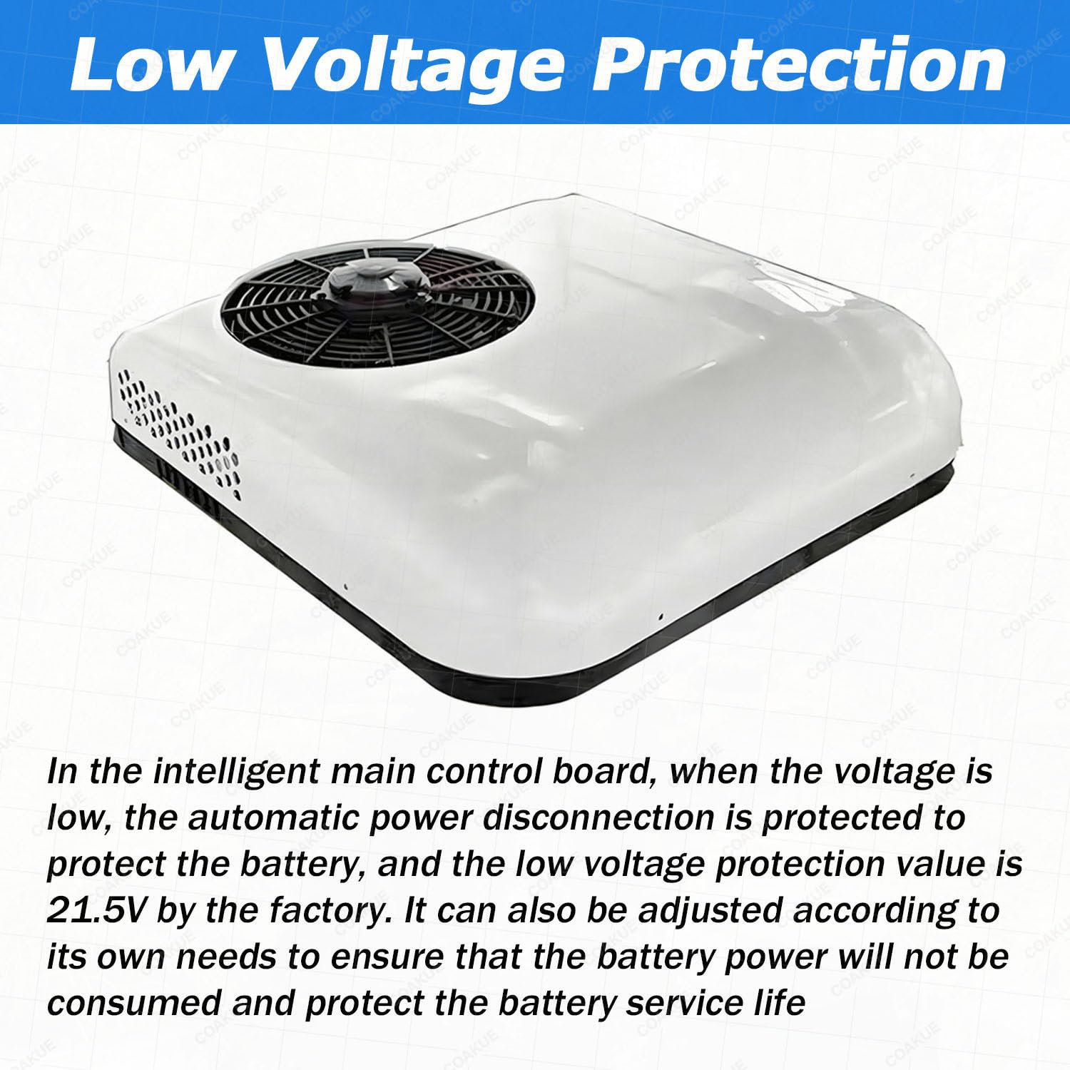 Cichy klimatyzator do kampera o niskim poborze mocy, klimatyzator dachowy 12 V/24 V do kampera, uniwersalny do klimatyzatorów dachowych do kamperów, smukły design Red-12V