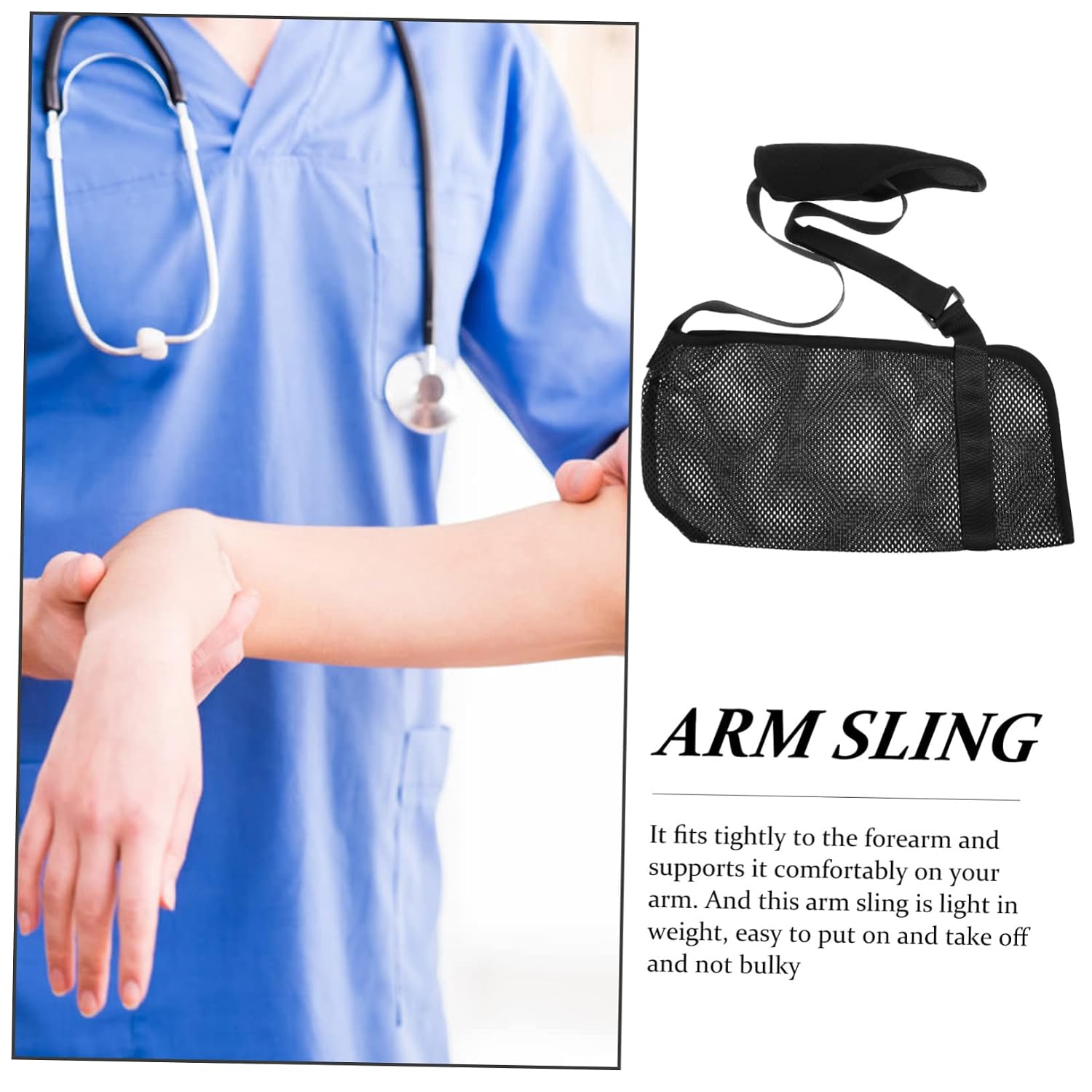 Adjustable Arm Sling for Fracture Shoulder Immobilizer Protective Elbow Brace Breathable Support for Arm Wrist