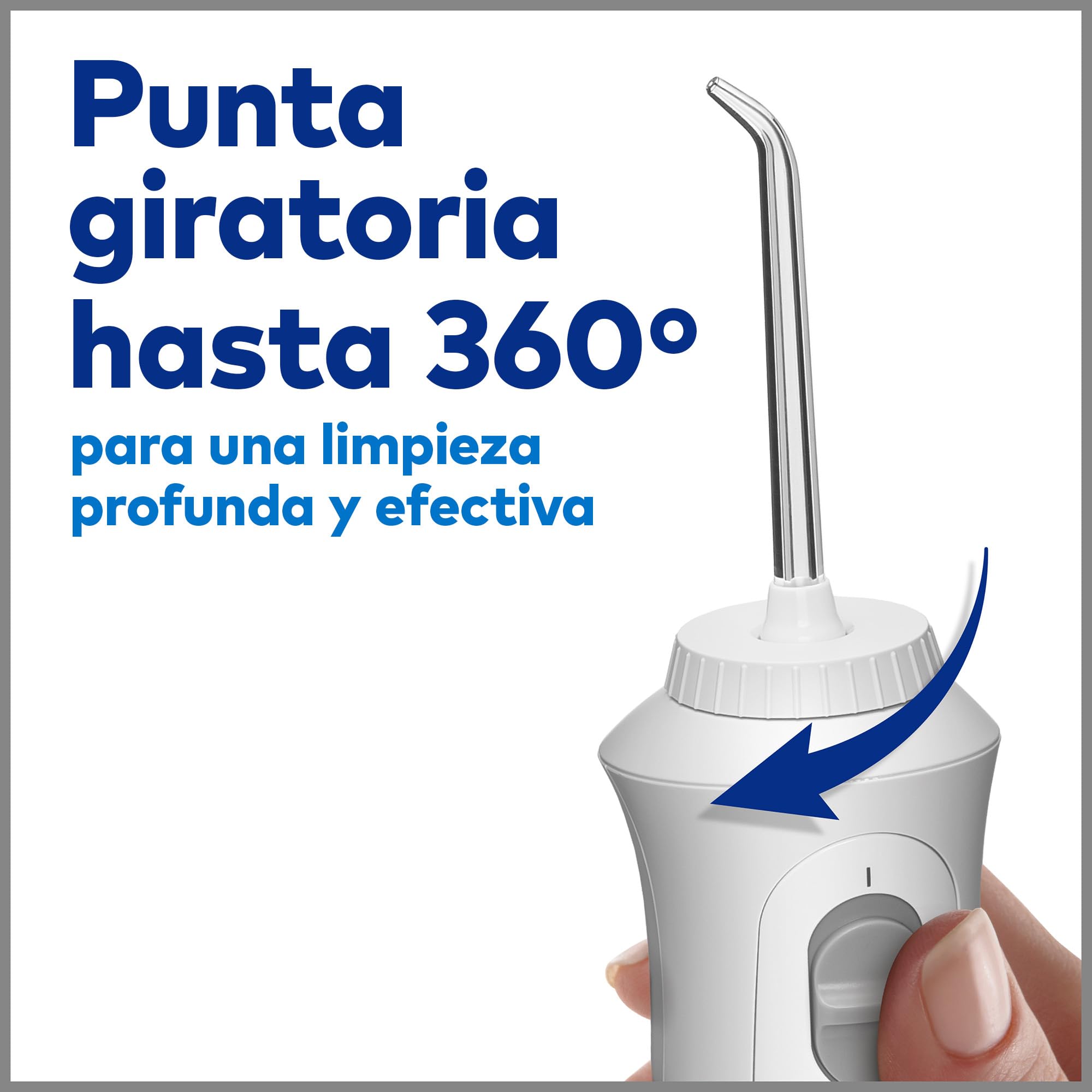 Waterpik Irrigador Dental Inalámbrico WF-13, Cepillo Eléctrico Recargable, Elimina Placa, Portátil Blanco