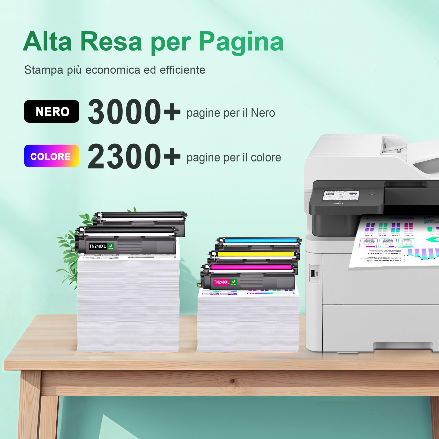 TN248XL TN248 Compatibili per Toner Brother MFC L3740CDWE Toner Brother DCP-L3560CDW MFCL3740CDWE Brother DCPL3560CDW Brother TN 248 XL Brother MFC-L3760CDW HL-L3240CDW HL-L3220CWE DCP-L3520CDWE - Vista 5