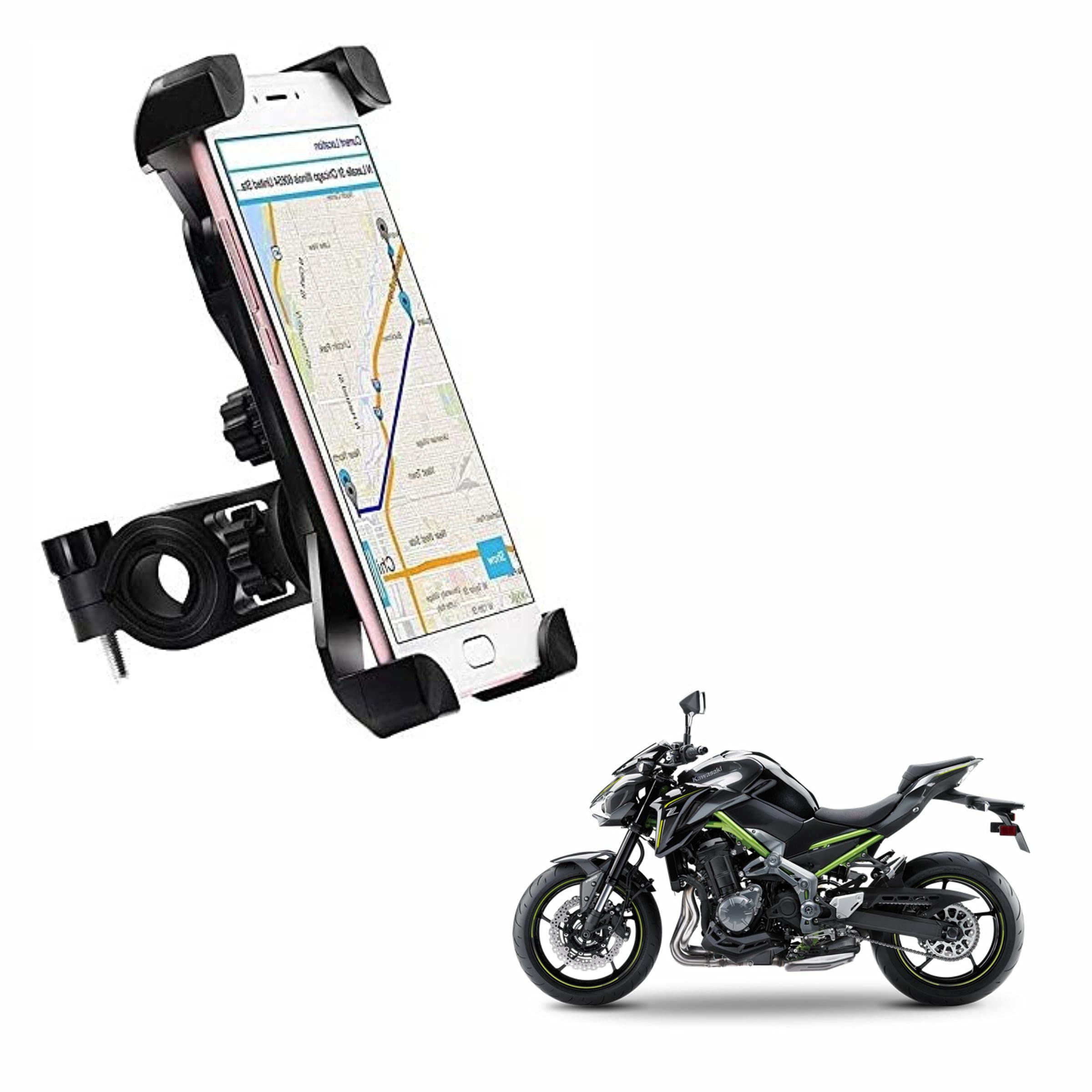 Miwings Bike Phone Mount Anti Shake and Stable Cradle Clamp with 360° Rotation Bike Phone Holder for Kawasaki Z900 (1 PCs, Black)-image-37