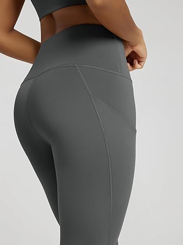 Miniatura 392 de ODODOS - Leggings tipo capri de mujer, no se traslucen y modelan el abdomen, con cintura alta y bolsillos; para hacer yoga, atletismo, ejercicio