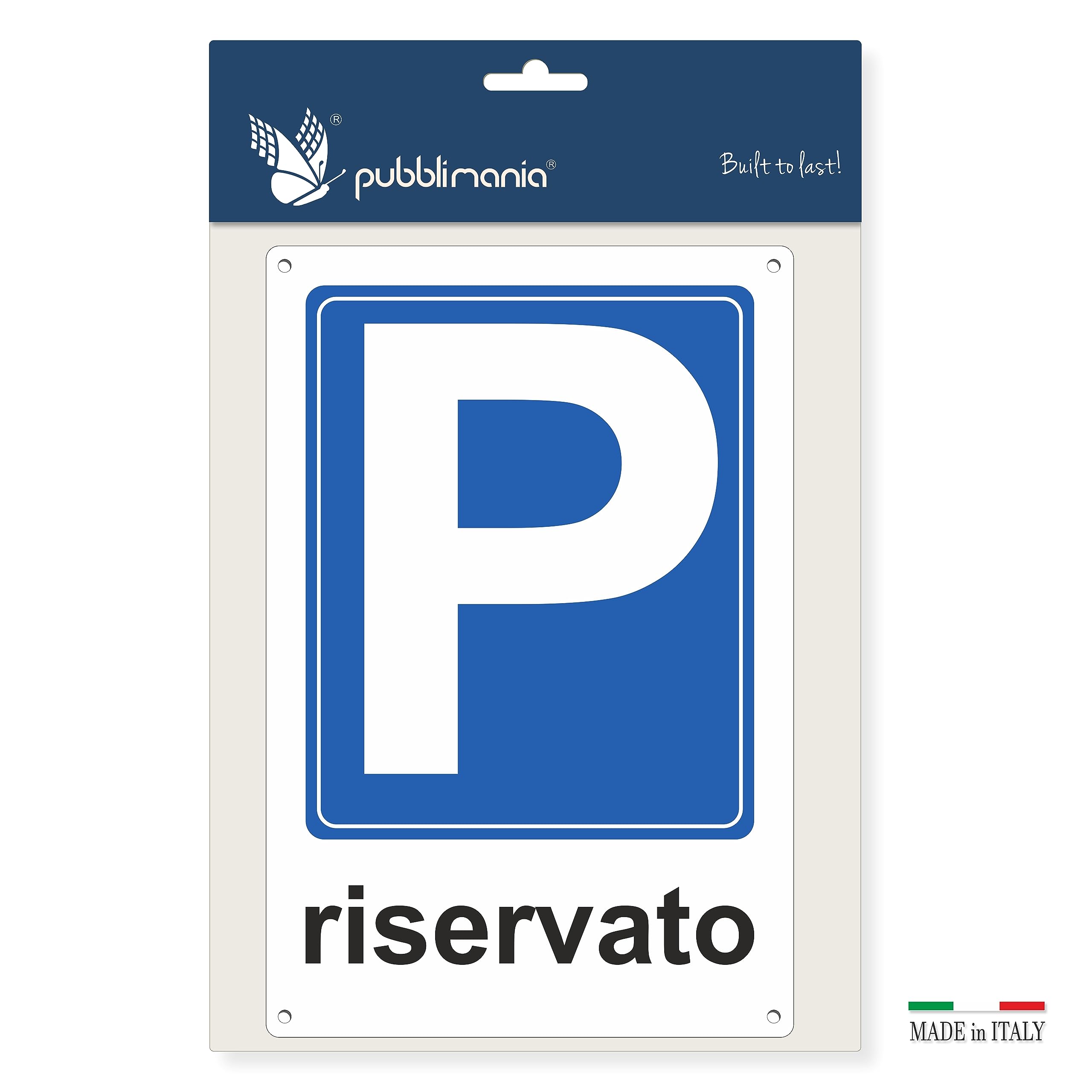 Cartello privato parcheggio 20 x 30 cm in alluminio composito piastra
