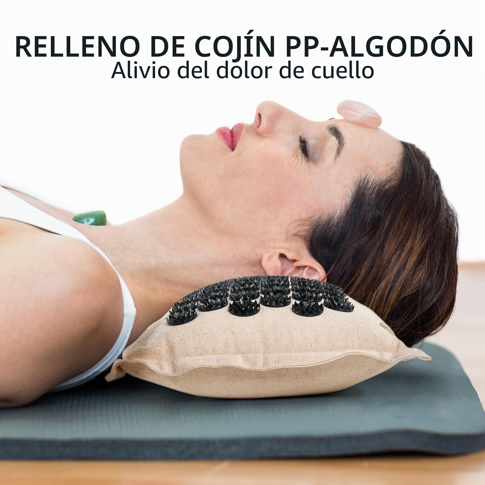 Shakti - Esterilla de acupuntura con cojín y bolsa de transporte, 254 pines, 27 puntos para relajar la espalda, el cuello y los pies