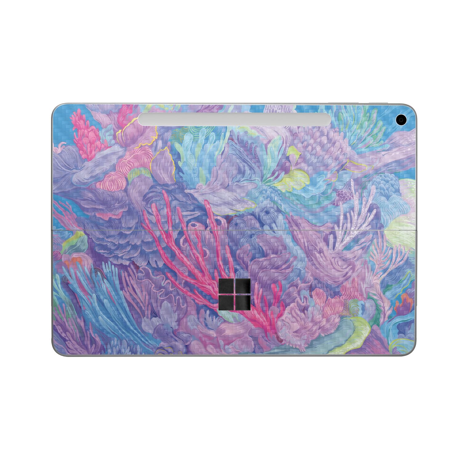 Carbon Fiber Tablet Skin Compatible with Microsoft Surface Pro 12" (2025) - Dreamy Reef - Premium 3M Vinyl Protective Wrap Decal Cover - Easy to Apply | Crafted in The USA by MightySkins