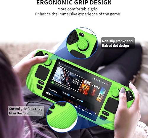 Miniatura 4 de FREEOL - Funda protectora para plataforma de vapor resistente a los golpes y a los arañazos funda de silicona suave de cuerpo completo compatible