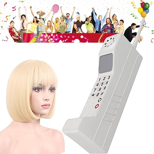 Decoración retro de ladrillo para teléfono celular, estilo vintage de los años 8090, adorno portátil anticuado para el hogar, eventos, fiestas