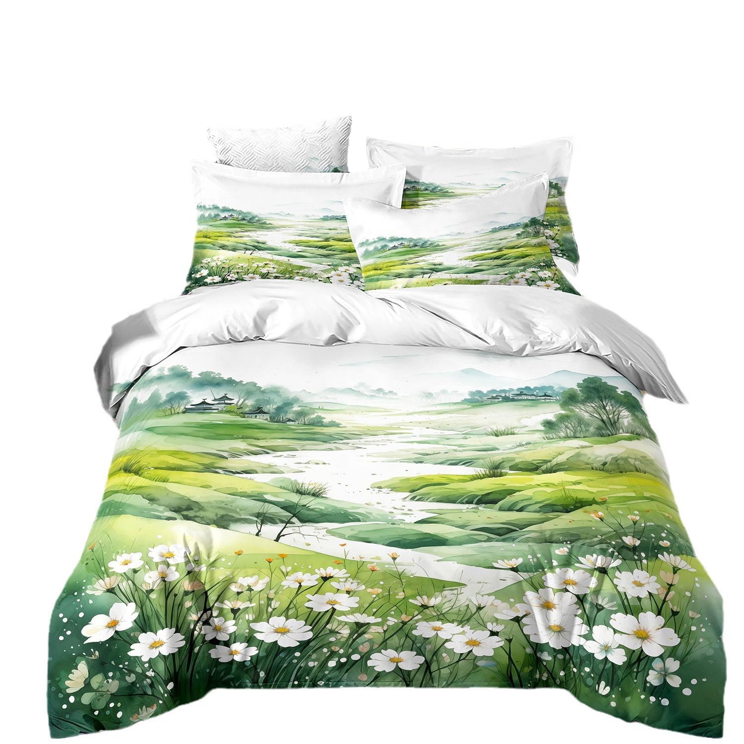 Funda nórdica cama 135x200 microfibra transpirable lavable con cremallera y almohada