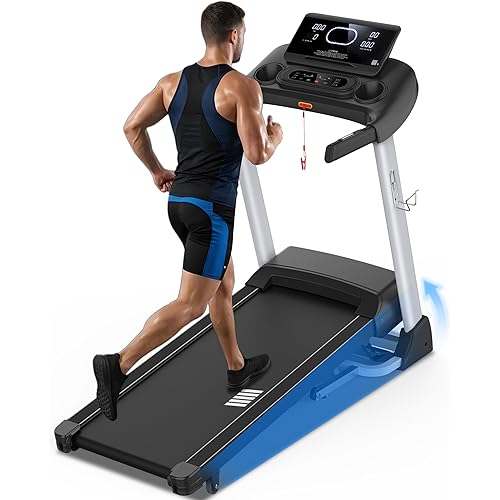 Incline Treadmills for Home, Treadmill with 18% Auto Incline, Heavy Duty 400LBS Capacity, Running Machine with 18.90" Wide Belt, 0.5-12 MPH Speed, 3.5 HP, 36 Programs, APP, Bluetooth, Foldable