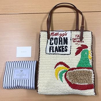 Anya Hindmarch コーンフレーク刺繍トートバッグ Amazon.co.jp: アニヤハインドマーチ コーンフレークス トート