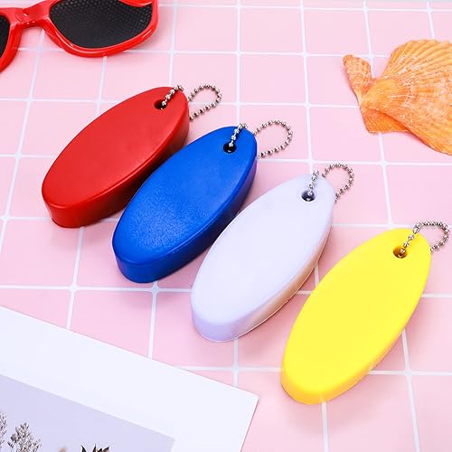 Miniatura 4 de Grevosea Llavero flotante, 8 piezas de espuma flotante para llaves de barco, llavero flotante impermeable para pesca, surf, vela, deportes, 8