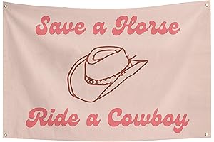 Save a Horse Ride a Cowboy Pink Flag: A Touch of Western...
