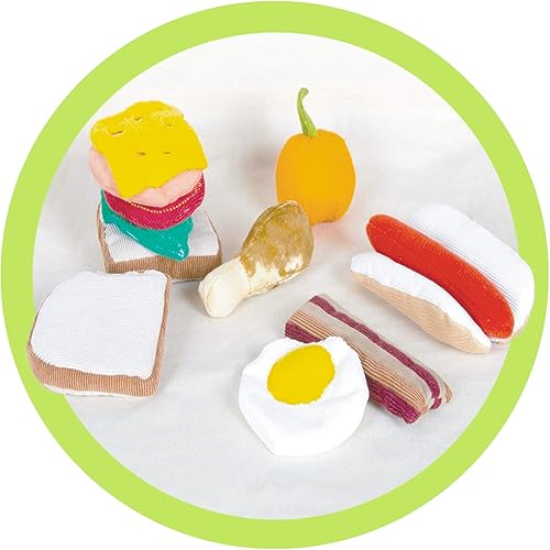 Miniatura 7 de Juego de estufa de lujo, 13 piezas, juego de estufa de cocina de tela, incluye comida y accesorios de felpa para desayuno y almuerzo, perfecto para