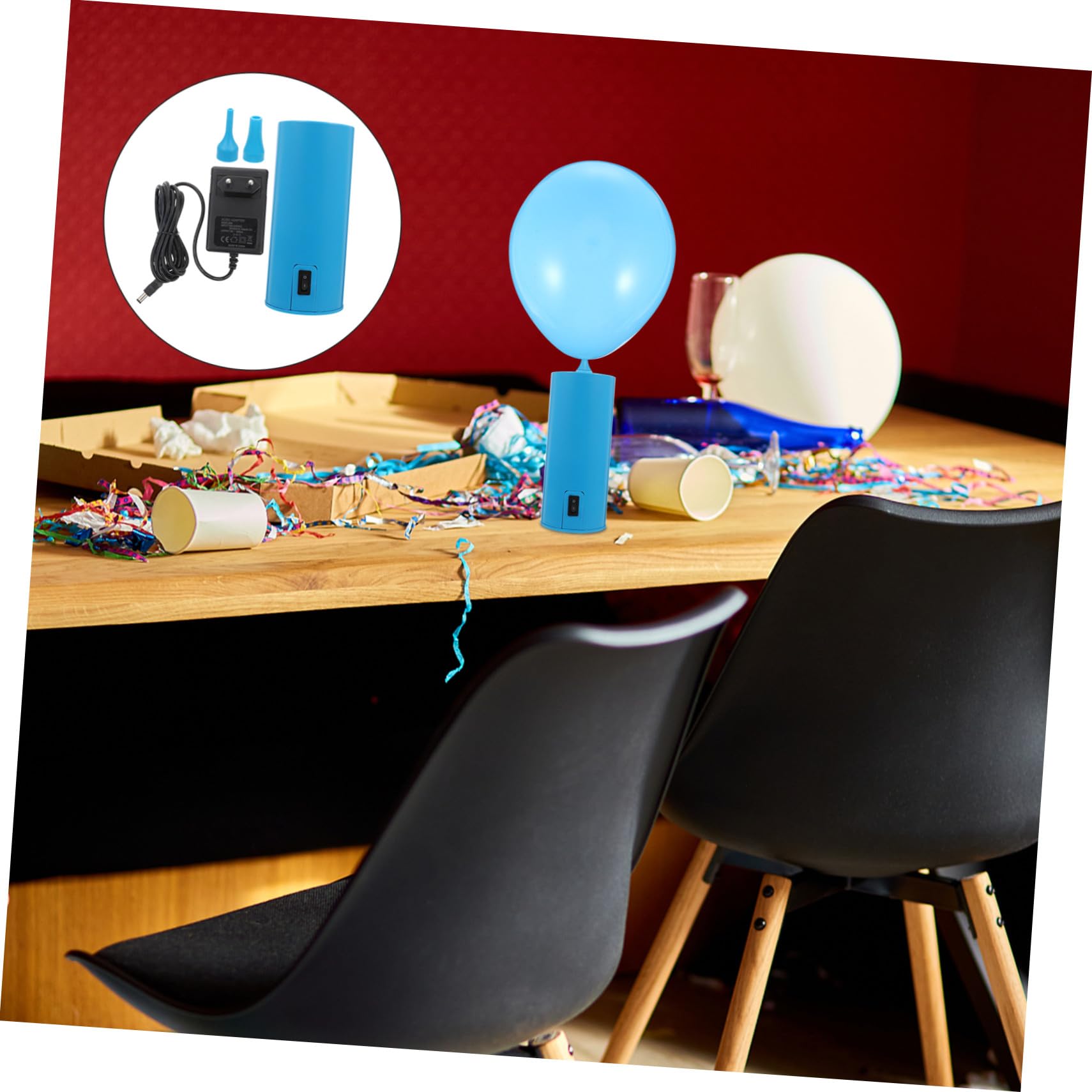 Bomba de Globos Eléctrica Portátil Azul Abs 18w Operación | Uso Dual, Infla Globos y Grandes Inflables, Modelo Dc 12.0v, 65db y 1pieza