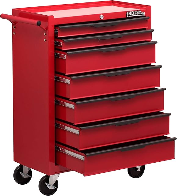 Hilka Heavy Duty 7 Drawer Trolley with Ball Bearing Slides