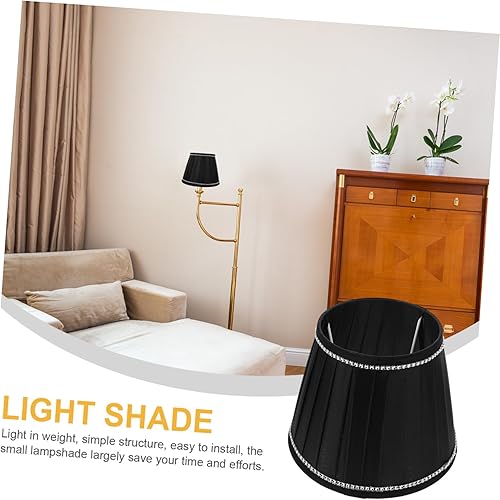 Miniatura 5 de Pantalla de lámpara plisada de tela plisada con clip en la bombilla de barril de luz plisada de hongos para mesa, lámpara de pie y lámpara colgante