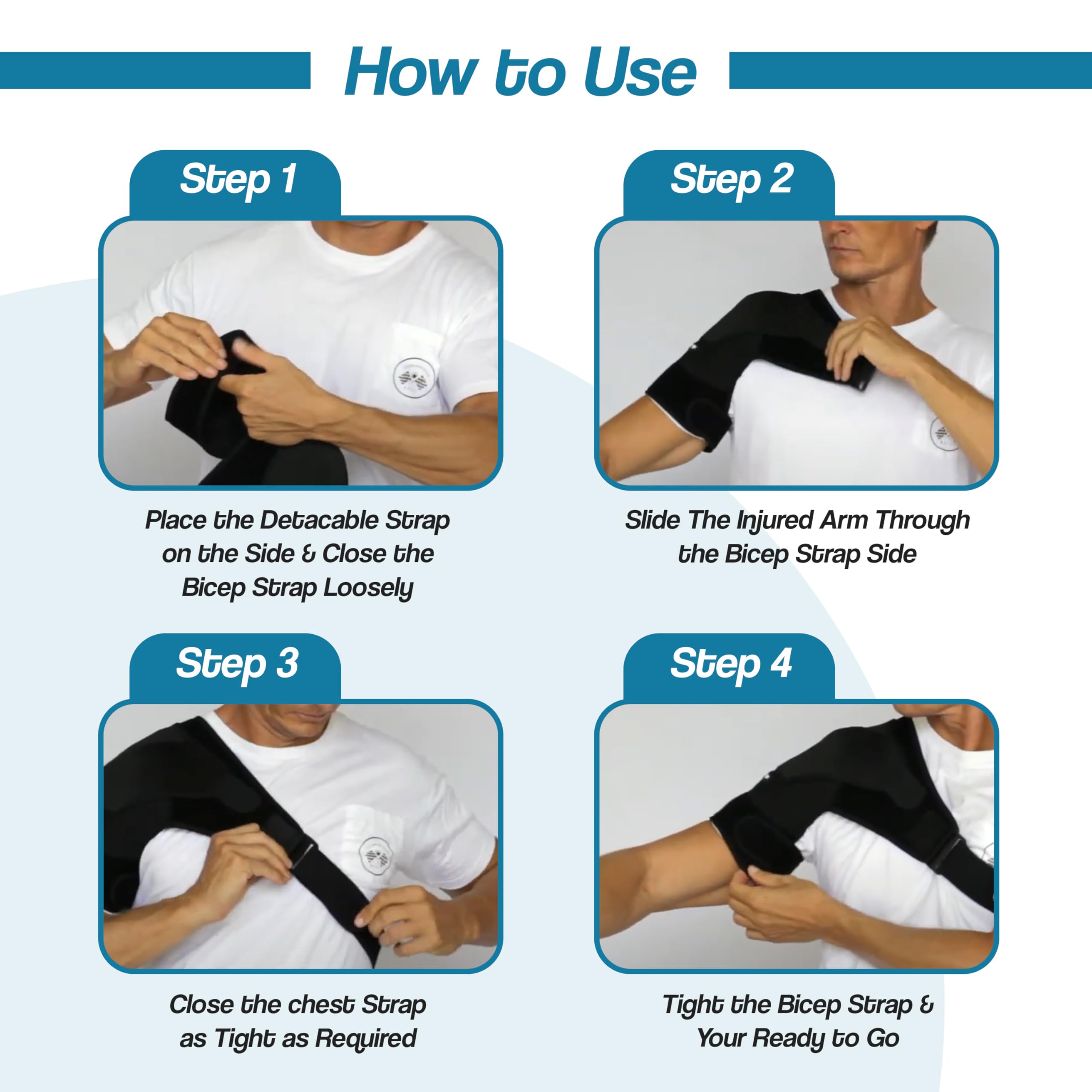 Wynzen Shoulder Support Belt for Men and Women | Shoulder Pain Relief Products | Adjustable Shoulder Belt for Men | Comfortable Shoulder Support for Women - Image 5 thumbnail