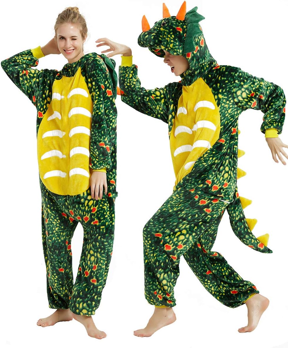 Dinosaur Costume Onesie Adult Women Novelty Onepiece Pajamas