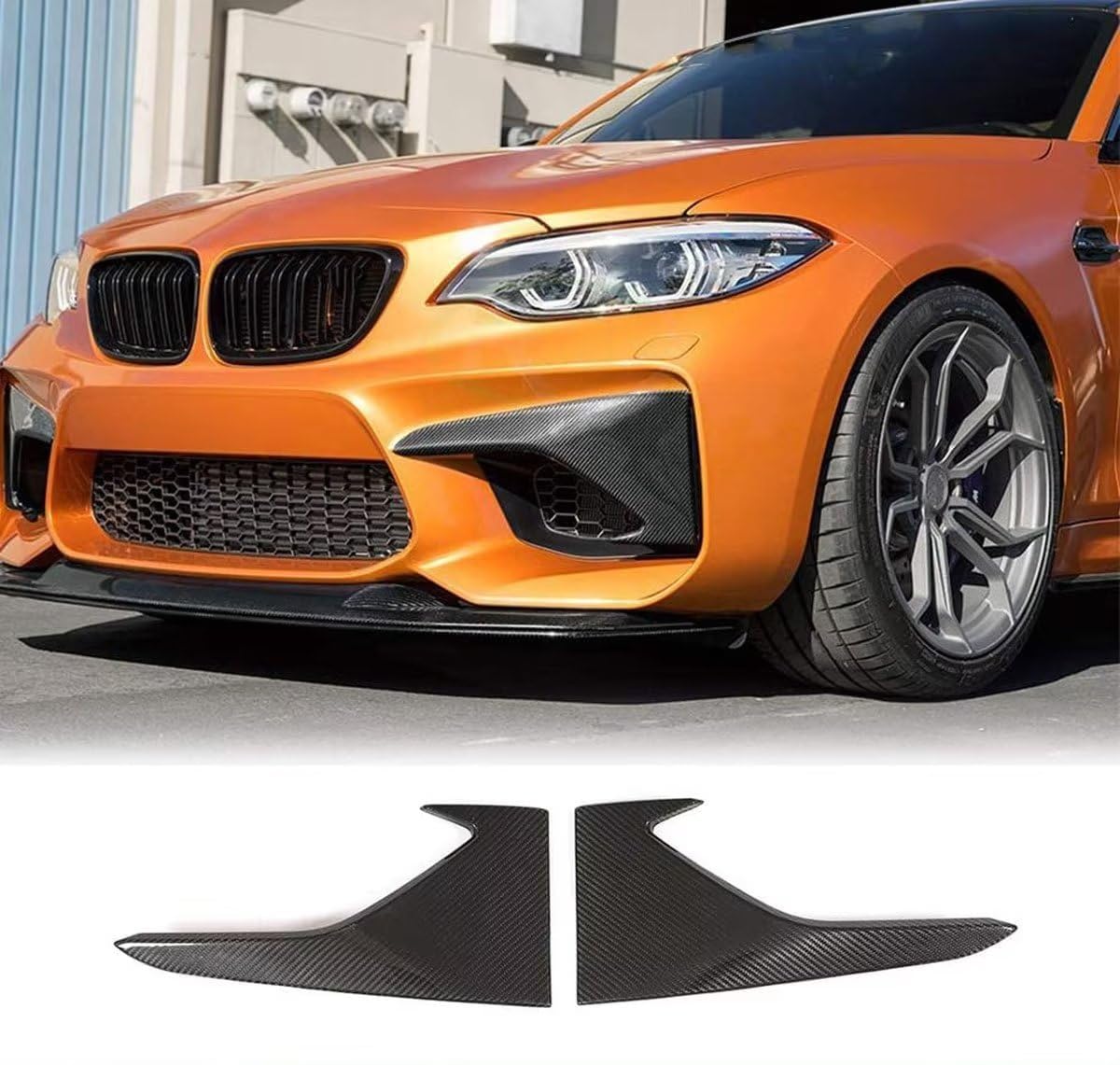 Aileron avant pour BMW M2 F87 Coupe séparateur de lèvre de pare-chocs 2016-2020