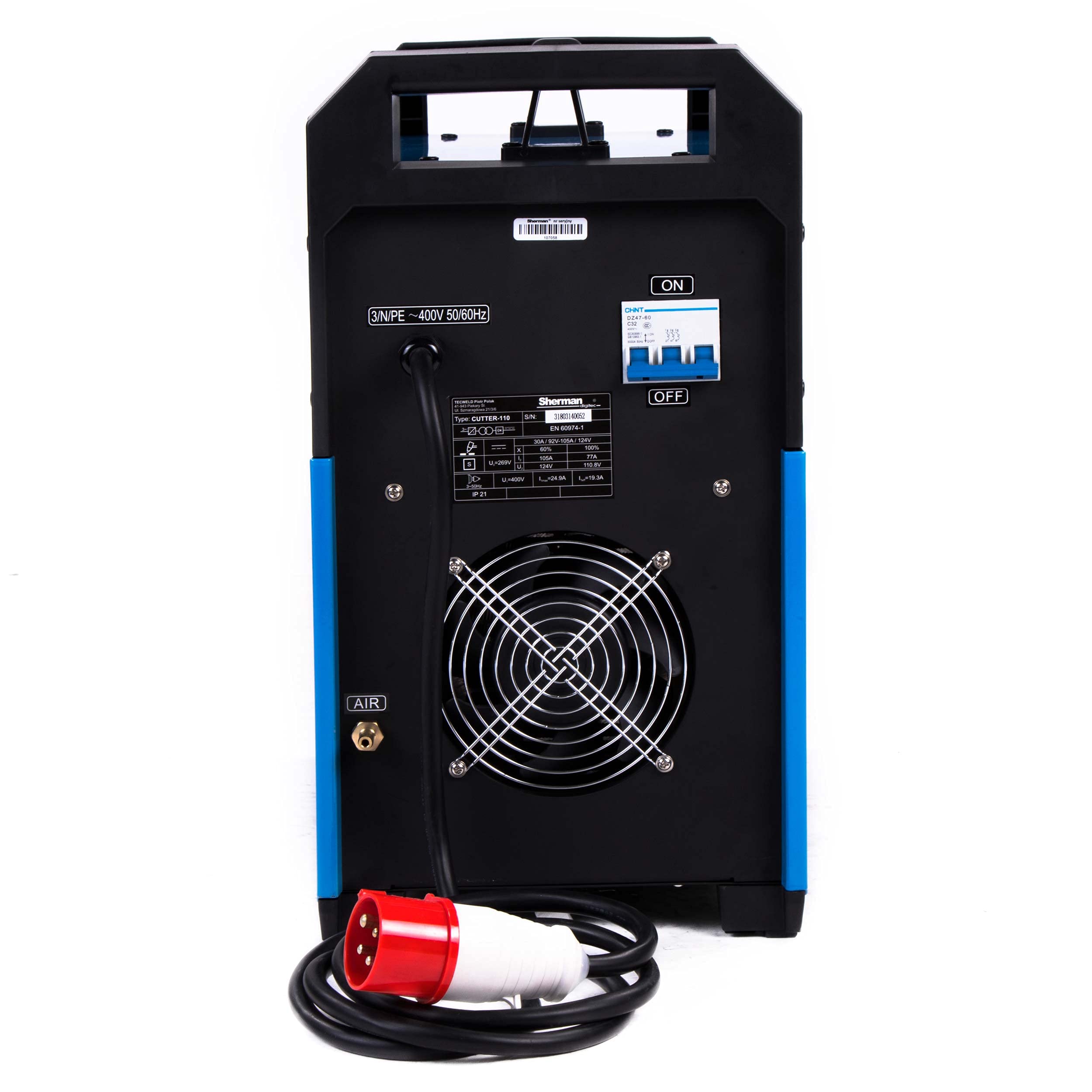 Taglio al plasma Tagliatrice taglierina pulita 105Amp 400V Inverter IGBT, Taglio di Massimo: 40mm, Taglio a contatto Taglierina al plasma/L’innesco di arco HF SHERMAN CUTTER 110 HF