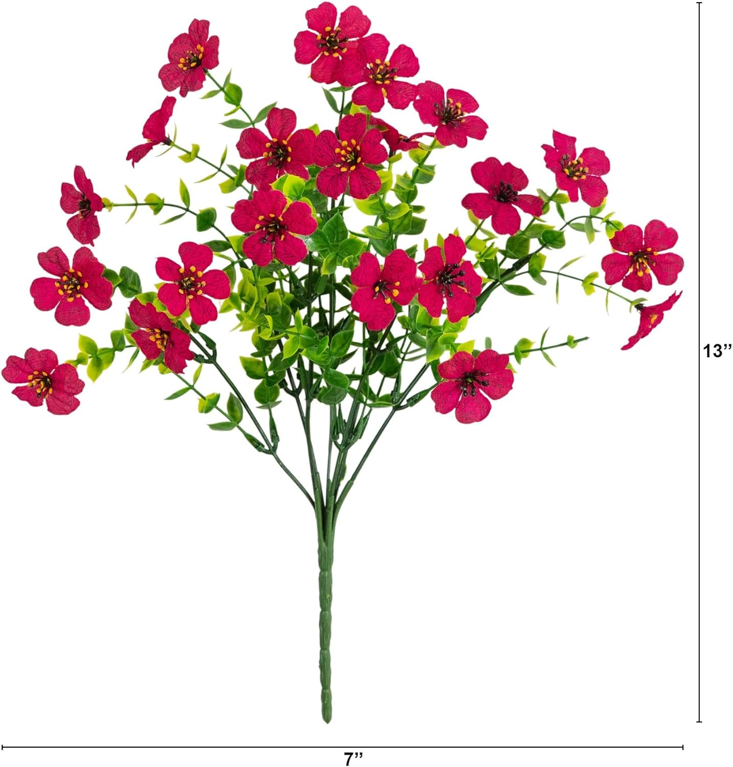 Nearly Natural 13in. UV Resistant Artificial Daisy Bush (Indoor/Outdoor) - Set of 12