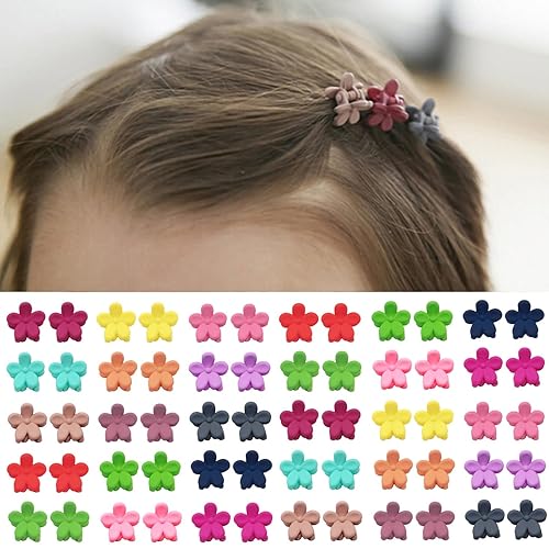 Elesa Miracle 60 pinzas para el pelo de bebé niña mini pinzas para el cabello con flores accesorios para el cabello de niña