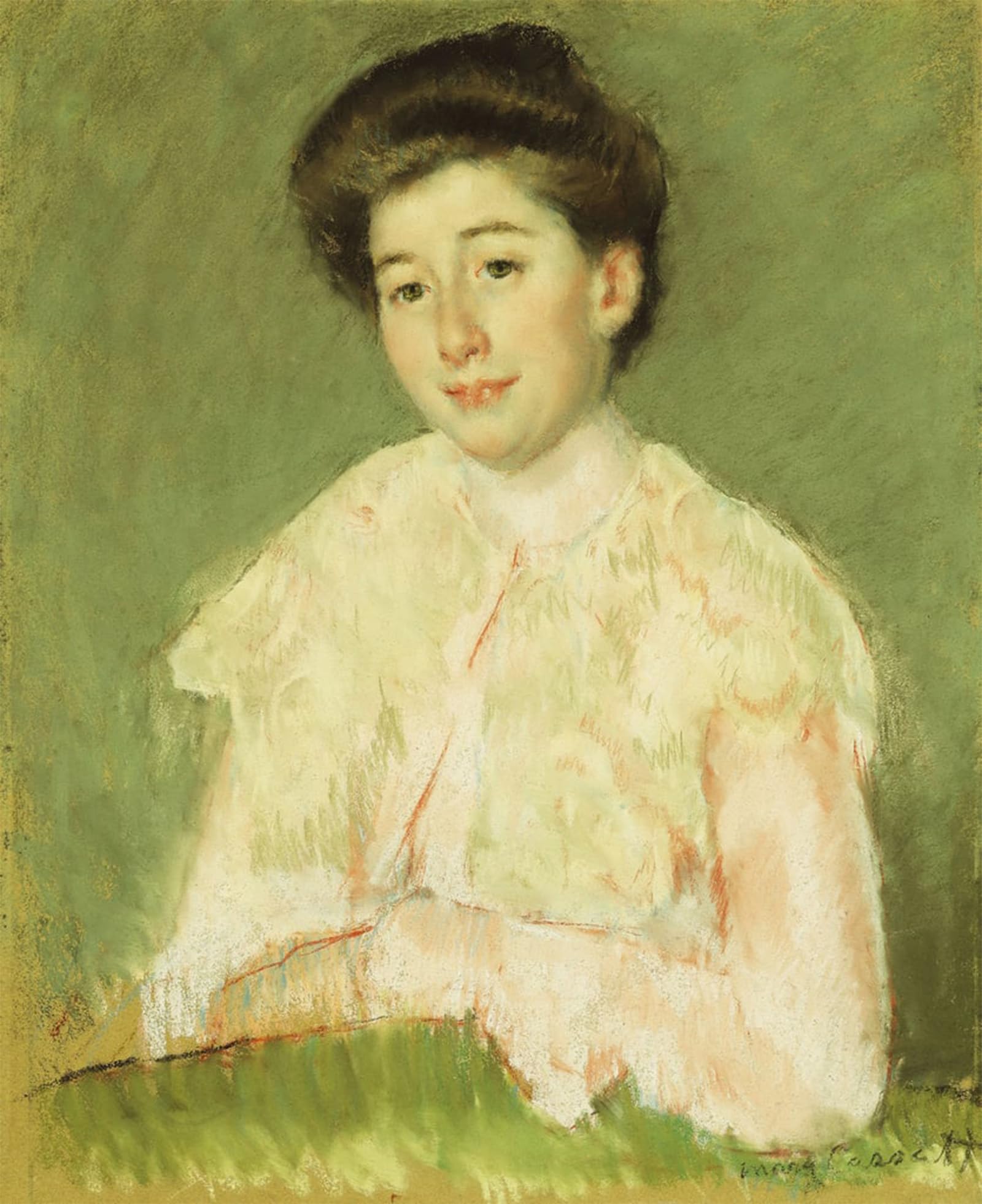Posteriik No Frame Vintage Print Pop Art Landscape Artwork Portrait Of A Lady By Mary Cassatt Art Prints For Office Home Decor 60X90cm