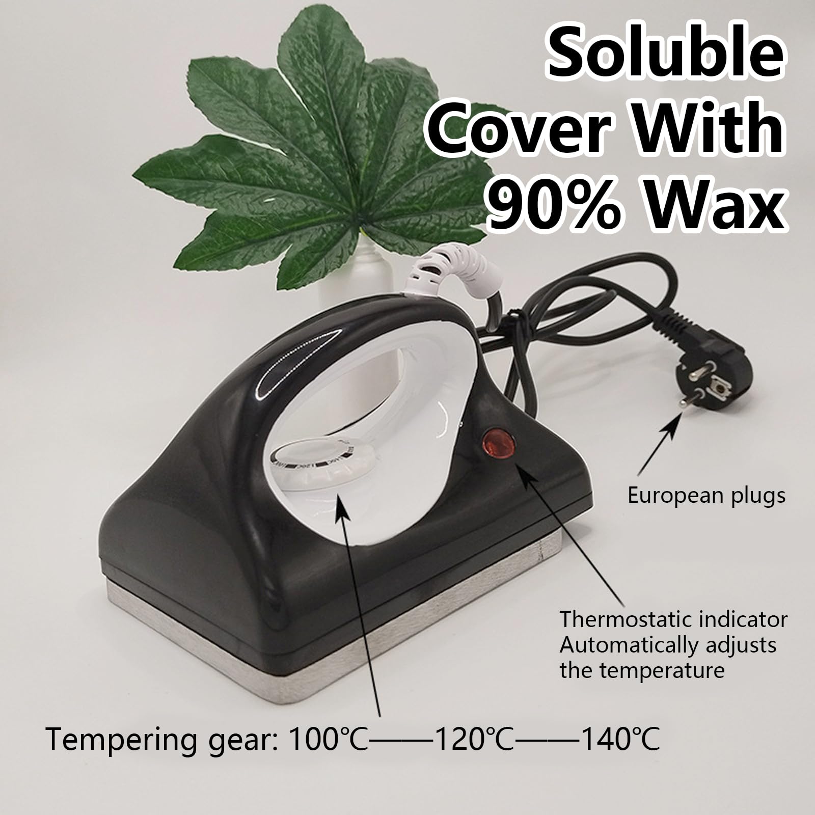 Fer à Cire pour Ski et Snowboard, Fer de fartage Brosse avec Bonne précision de contrôle de température thermosta,pour Ski Snowboard Outils de Ski pour Ski Snowboard