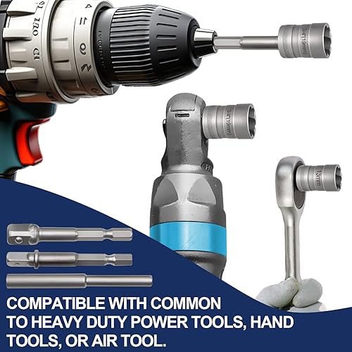 Miniatura 7 de Juego de 32 piezas de extractor de pernos, kit de extracción de tuercas y orejetas con unidad de 14 y 38 pulgadas, removedor de pernos redondeados