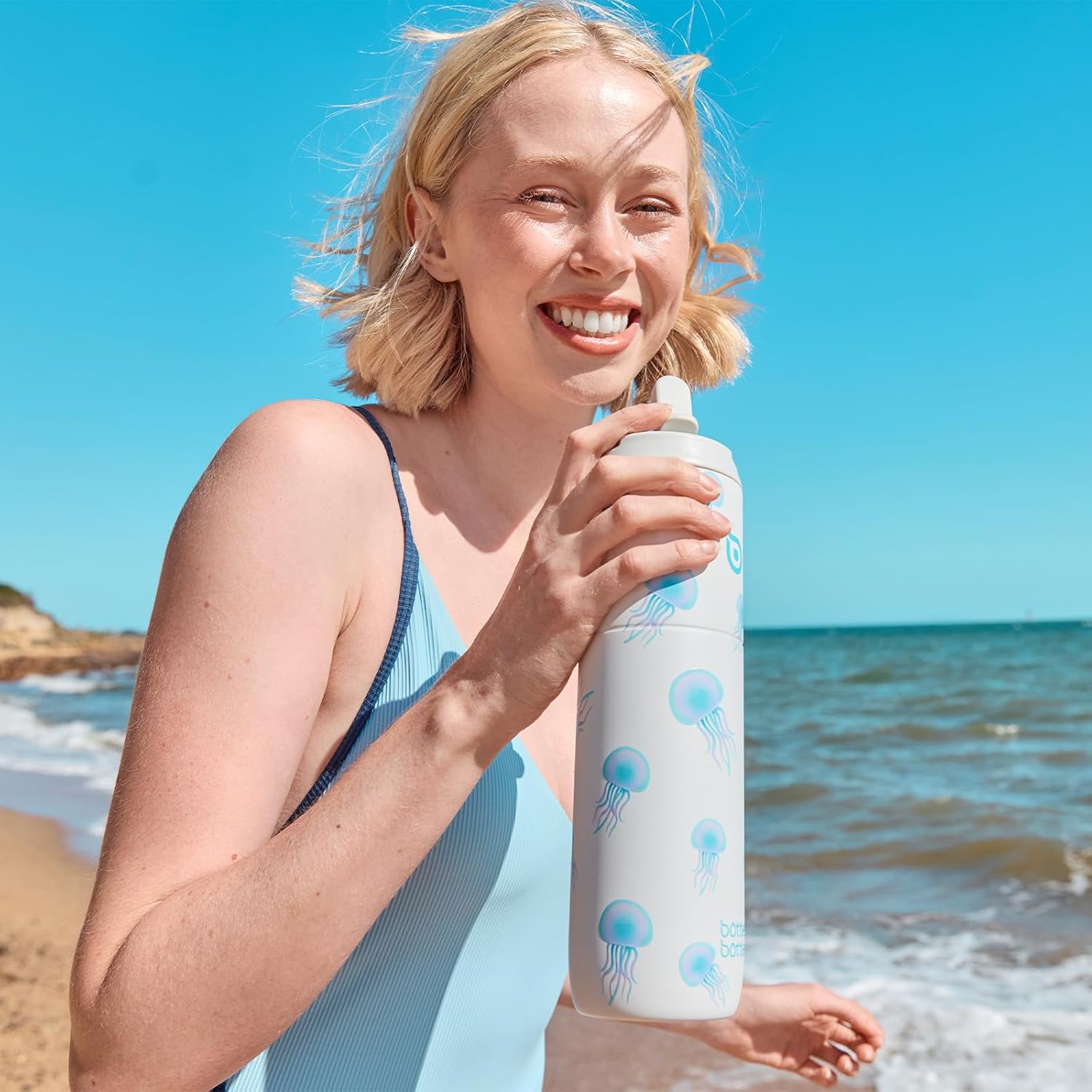 BOTTLE BOTTLE Insulated Water Bottle 24oz with Straw Lid and Handle for Sports Travel Gym Stainless Steel Water Bottles Double-Wall Vacuum Metal Leak Proof BPA-Free