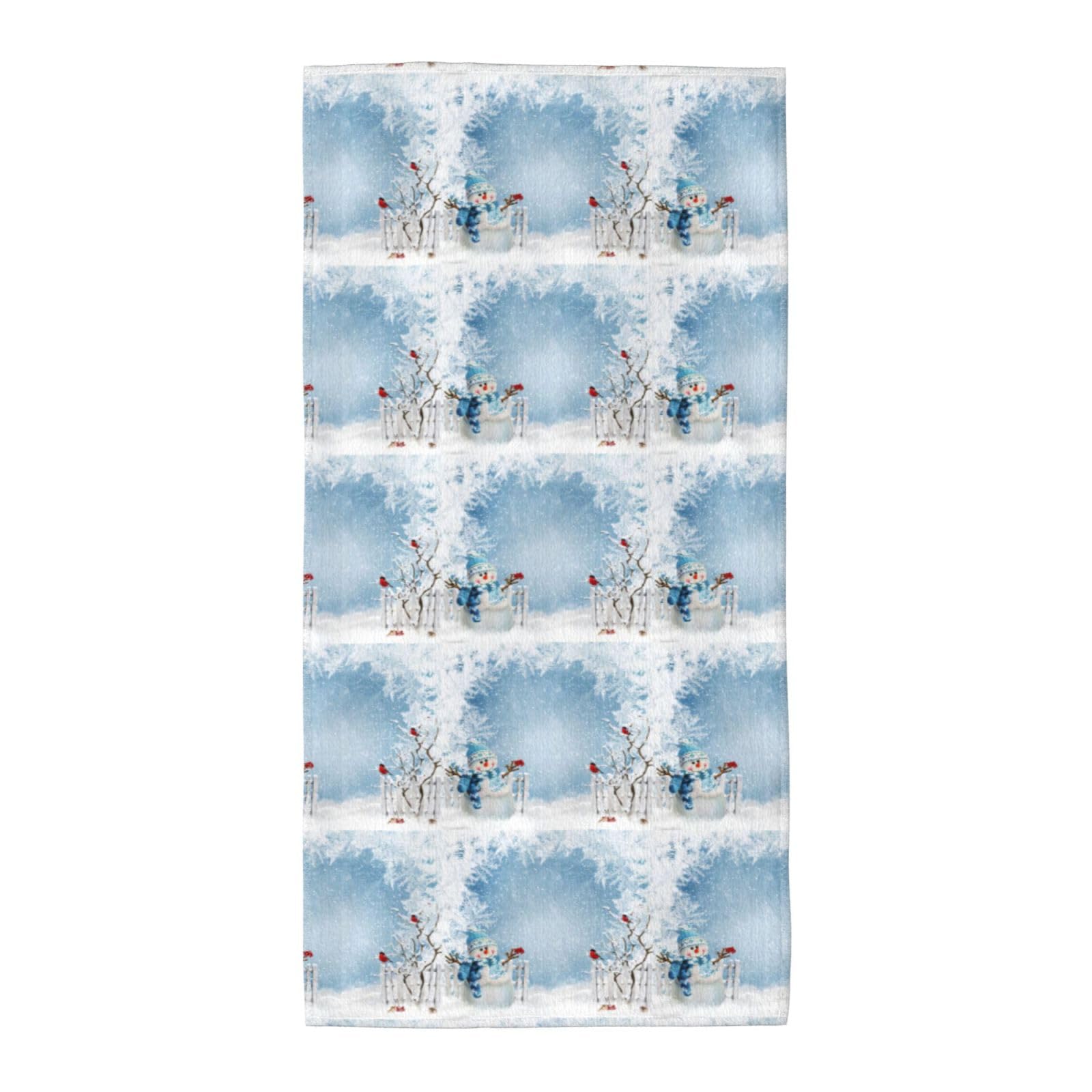 SDEGTHO Christmas Snowman Fashion Printed Bath Towel High Water Absorption For Hiking Trip