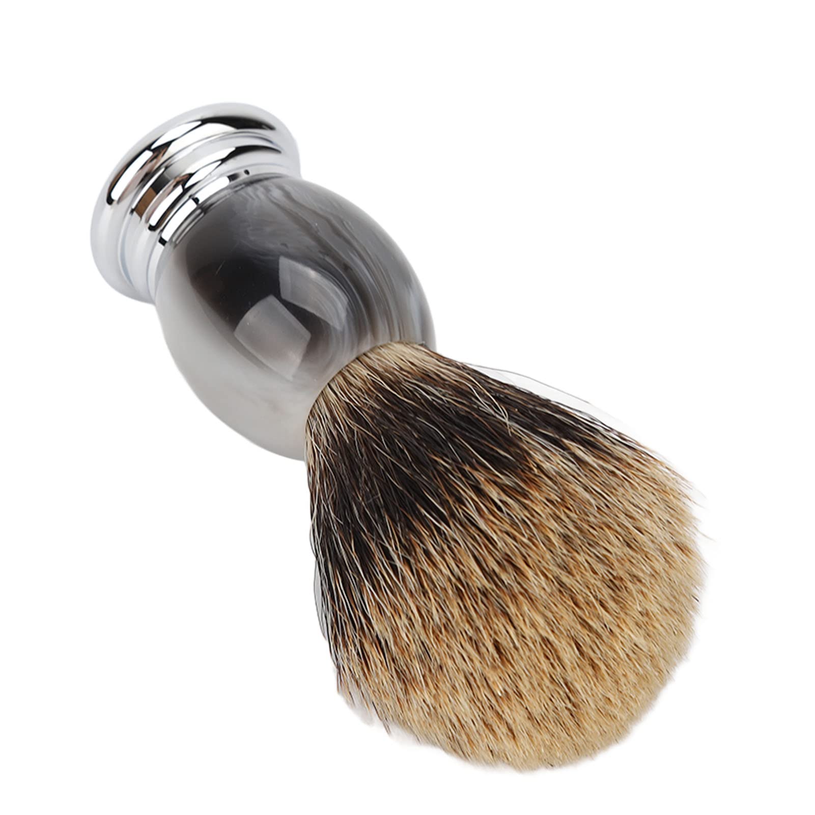 Pennello barba sintetico per uomo Strumento per la cura della barba con manico in lega di alluminio premium per uso domestico in salone viaggio