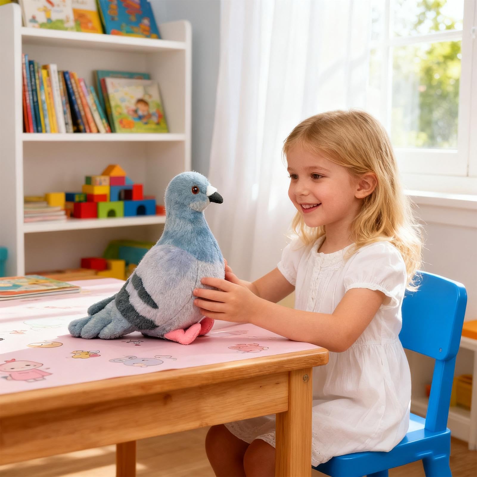 Realistico Peluche Piccione | Kawaii Animale Simulato | Decorativa Statua, Regalo Per Bambini Adulti Amici, Decorazione Per Adulti Amici Asilo Bambini Camera Da Compleanno